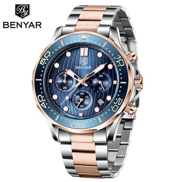 Black Multifunctional Sport Men Watches Luxury Quartz Watches Fashion Chronograph Stylish Elegant Comfortable Watch For Men