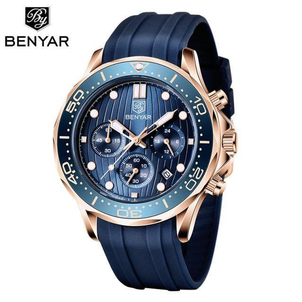 Black Multifunctional Sport Men Watches Luxury Quartz Watches Fashion Chronograph Stylish Elegant Comfortable Watch For Men