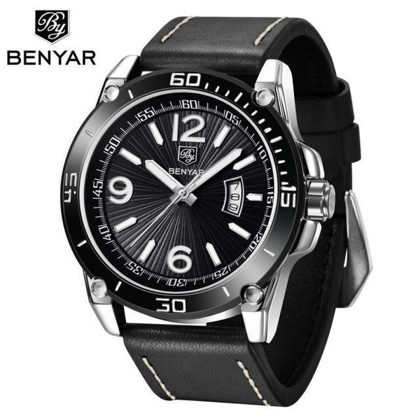 Top Luxury Fashion Mens Watches Quartz Casual Leather Design Sport Analog Waterproof Classic Wrist Watch