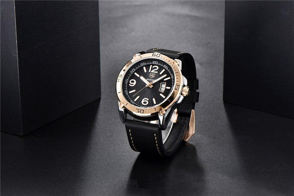 Top Luxury Fashion Mens Watches Quartz Casual Leather Design Sport Analog Waterproof Classic Wrist Watch