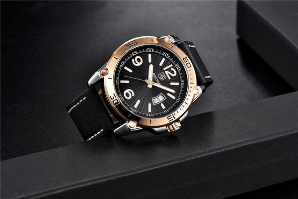 Top Luxury Fashion Mens Watches Quartz Casual Leather Design Sport Analog Waterproof Classic Wrist Watch