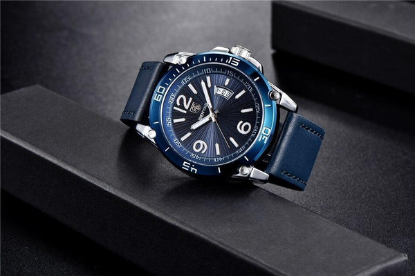 Top Luxury Fashion Mens Watches Quartz Casual Leather Design Sport Analog Waterproof Classic Wrist Watch