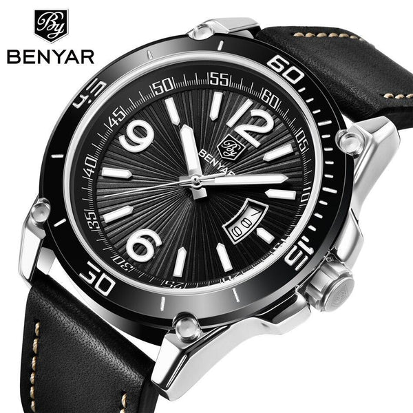 Top Luxury Fashion Mens Watches Quartz Casual Leather Design Sport Analog Waterproof Classic Wrist Watch