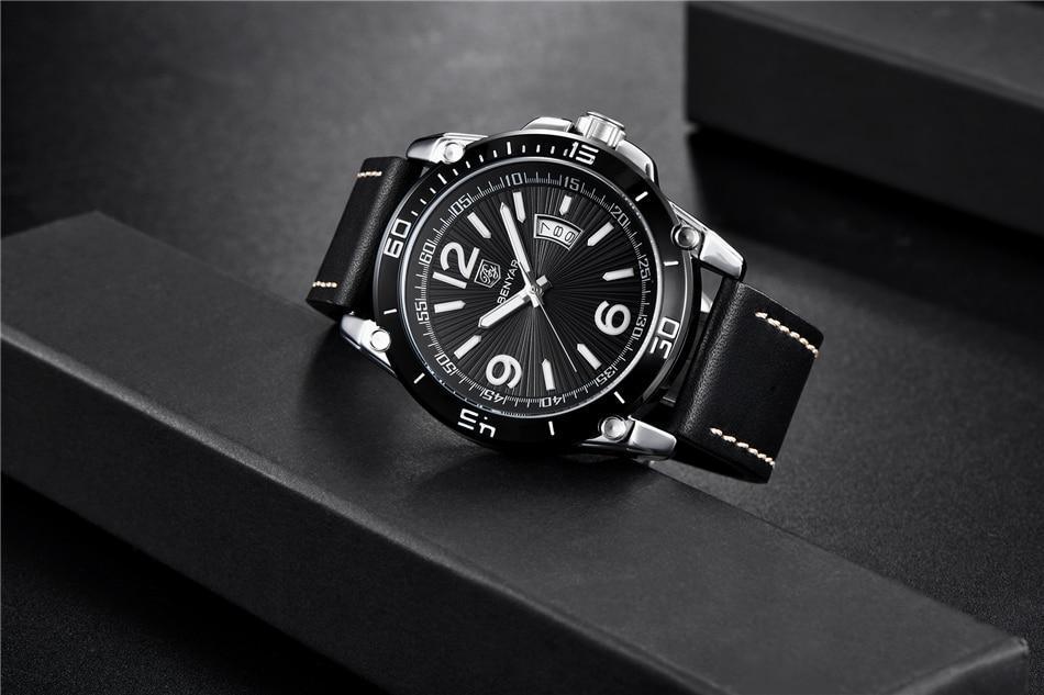 Top Luxury Fashion Mens Watches Quartz Casual Leather Design Sport Analog Waterproof Classic Wrist Watch