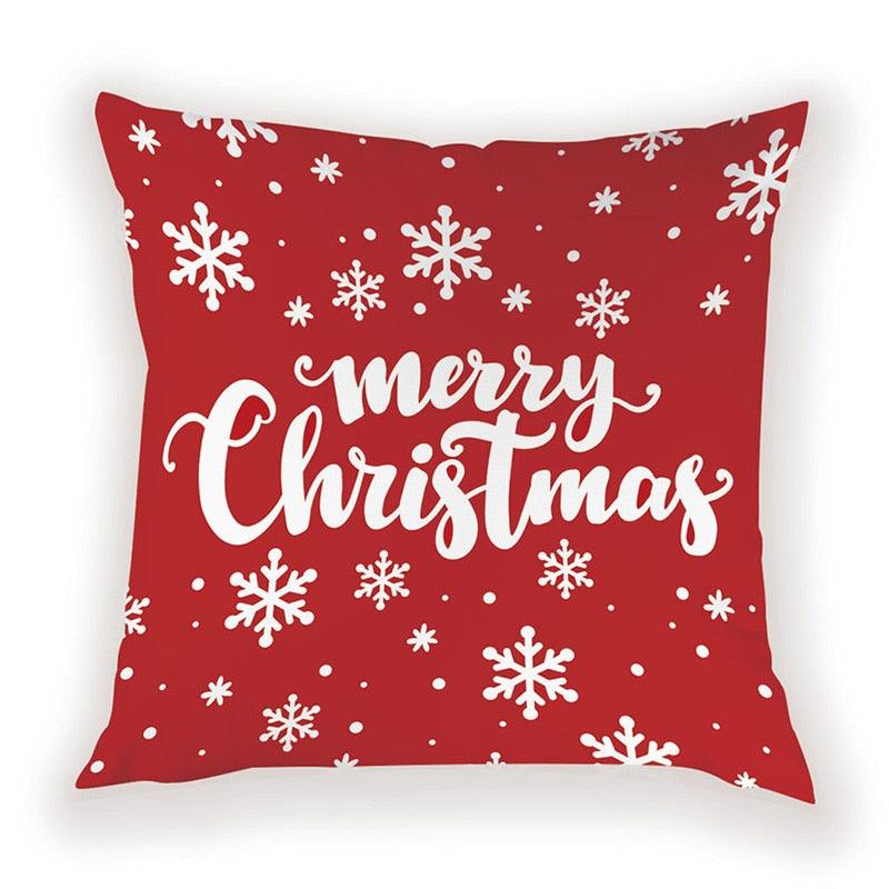 New Year Christmas Decorations Pillows Cover Christmas Décor for Home Christmas Tree Snowflake Snowman Reindeer Home Decor Throw Pillow Case Cushion Cover Santa Merry Christmas Gift Xmas 45x45cm
