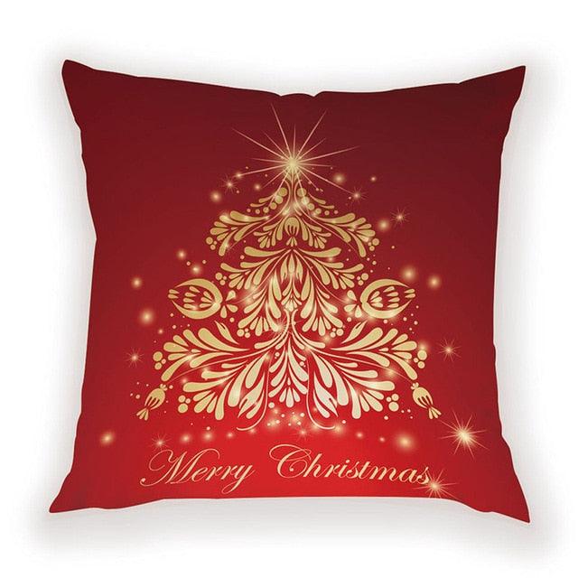 New Year Christmas Decorations Pillows Cover Christmas Décor for Home Christmas Tree Snowflake Snowman Reindeer Home Decor Throw Pillow Case Cushion Cover Santa Merry Christmas Gift Xmas 45x45cm