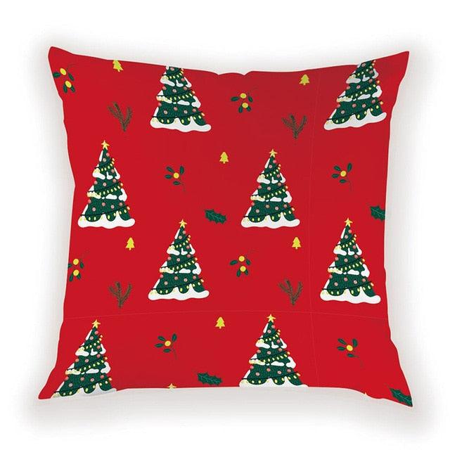 New Year Christmas Decorations Pillows Cover Christmas Décor for Home Christmas Tree Snowflake Snowman Reindeer Home Decor Throw Pillow Case Cushion Cover Santa Merry Christmas Gift Xmas 45x45cm