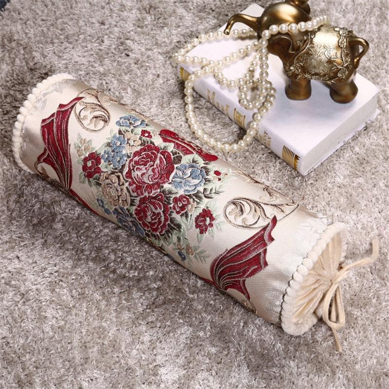New Classical Luxury Cylindrical Cotton And Linen Pillow Roll Cushion Sofa Throw Polyester Cotton Linen Pillowcase Sofa Cushion Cover Backrest Home Chair Modern Colorful Design 15X50CM
