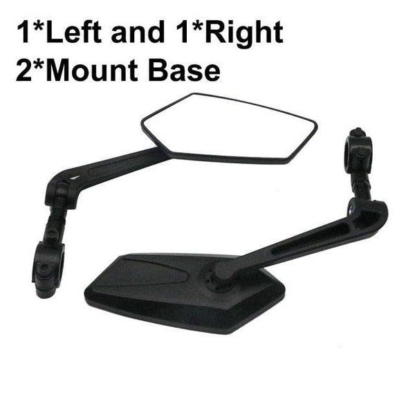 New Scratch Resistant Glass Lens Rear View Mirror Bike Cycling Clear Wide Range Back Sight Rearview Reflector Adjustable Handlebar Rotatable Bicycle Rear View Glass Mirror Wide Angle Acrylic  Safety Mirror New Scratch Resistant Glass Lens