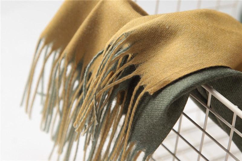Fashion Winter Solid Soft Scarf Cashmere Lightweight Scarves Shawls Cashmere Escharpe Scarfs Lightweight Shawls Hijabs Shawls Escharpe Elegant Wrap Blanket Bandana Tassel For Lady