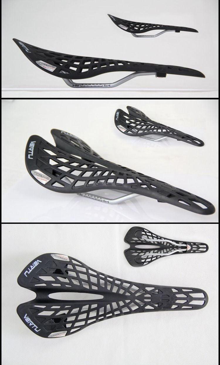 Super Bicycle Saddle Light Plastic Mountain Bike Saddle Seat PVC Cushion Mountain Bike Seat Bicycle Hollow Seat Saddle Carbon Fiber Seat Cushion Cover Lightweight Saddle Bike Accessories