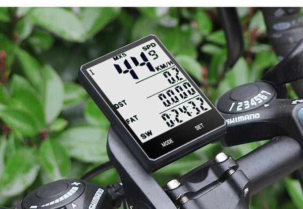Waterproof Bicycle Computer Wireless And Wired Bike Cycling Odometer Stopwatch Speedometer Bicycle Speedometer With LCD Display 20 Functions And Automatic Wake-up