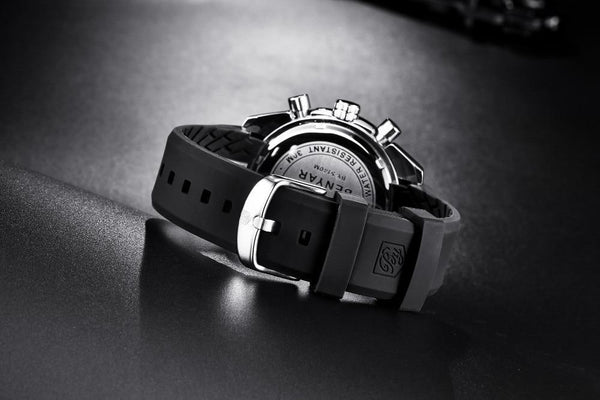 New Men Silver Blue Watch Business Analog Chronogragh Full Steel Luxury Casual Male Waterproof Sports Design Watches