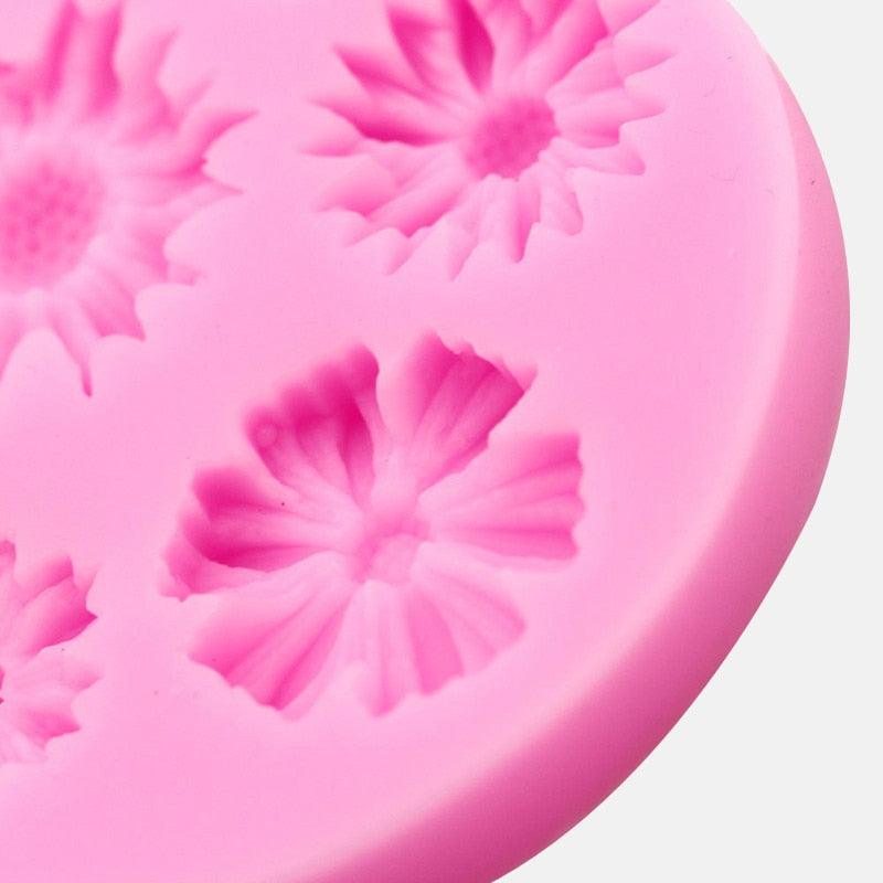 New 3D Flower Silicone Molds Fondant Craft Cake Candy Chocolate Sugarcraft Ice Pastry Baking Tool Mould Soap Mold Cake Decorator Flower Fondant Cake Mold