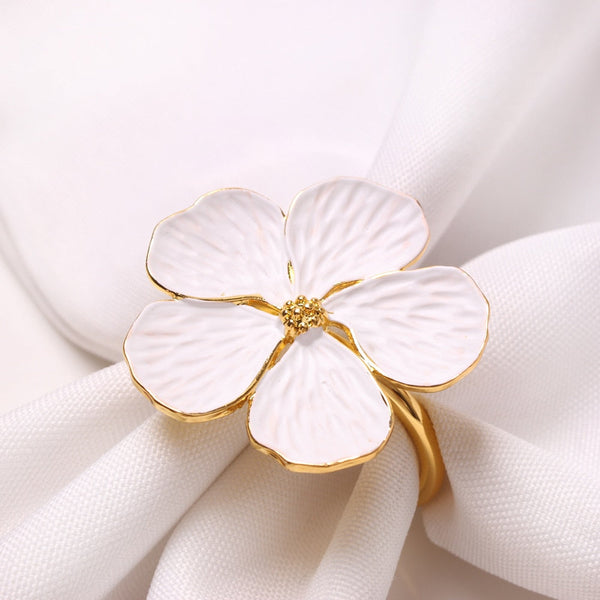 Petals Napkin Ring Holder Set
