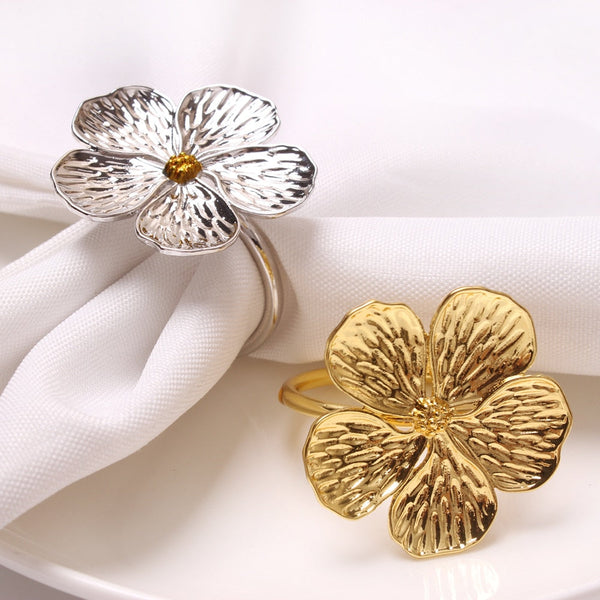 Petals Napkin Ring Holder Set