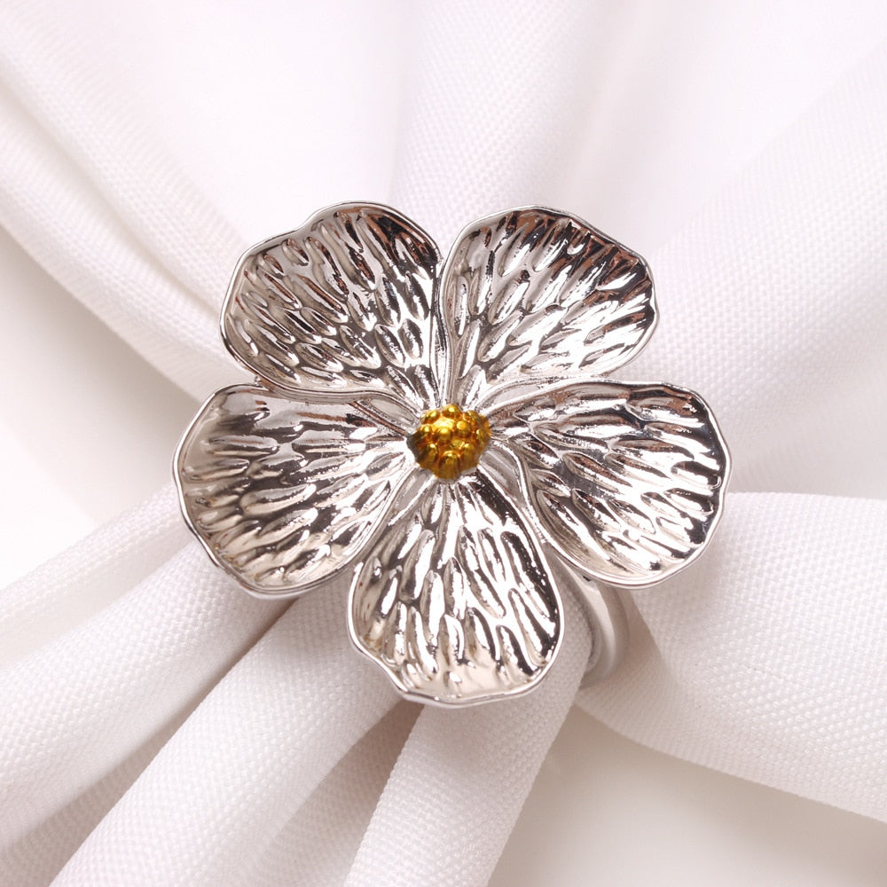 Petals Napkin Ring Holder Set