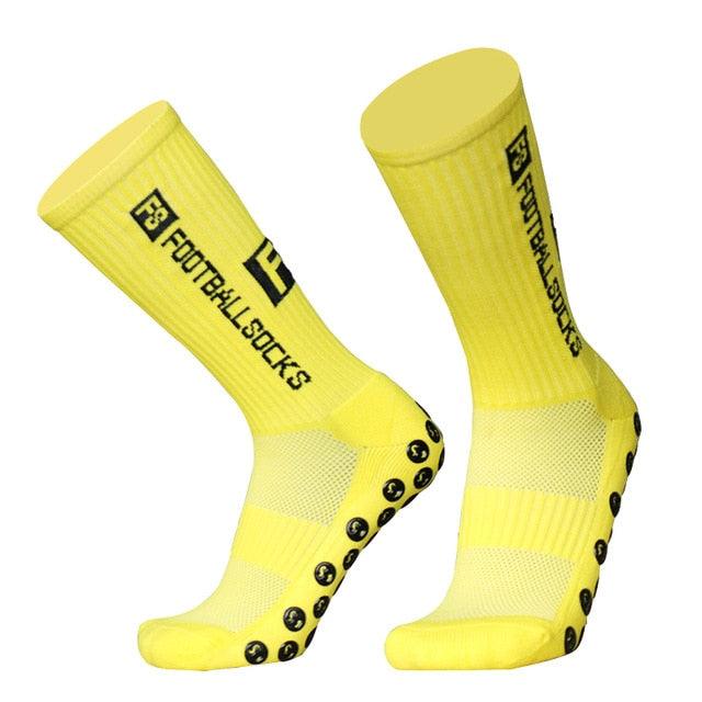 Unisex Cycling Socks Football Socks Round Silicone Suction Cup Grip Anti Slip Soccer Socks Sports Baseball Rugby Socks For Men And Women