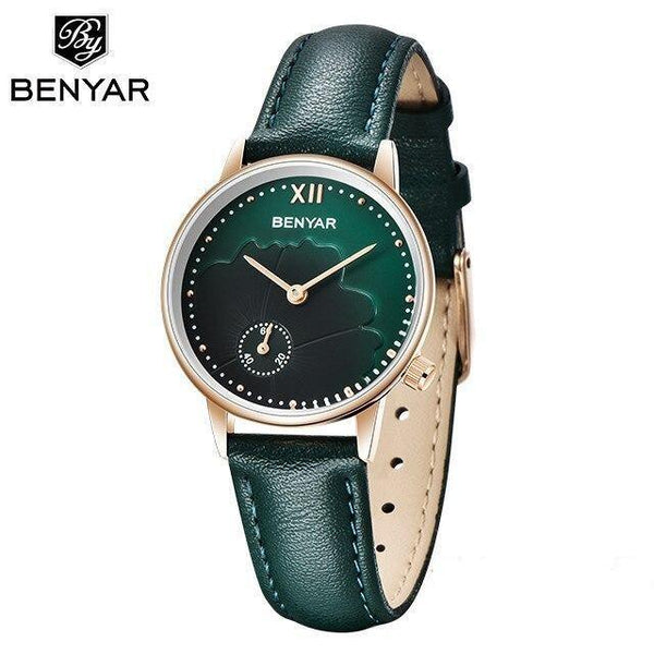 New Red Women Fashion Watch Quartz Luxury Leather Strap Analog Waterproof And Scratch Resistant Watches Excellent Gift For Women