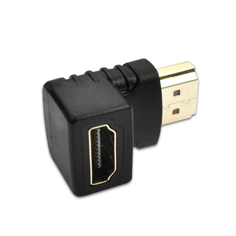 HDMI Compatible 90 Degree Right Angle Adapter HDMI 270 Degree HDMI Gold Plated HDMI 2.0 Male To Female Adapter Connector HDMI Cable Extender 3D 4K Supported