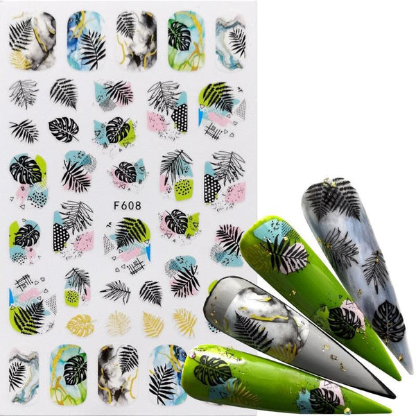 3D Nail Slider Black Russia Letter Sticker Decals Flamingo Design Adhesive Manicure Tips Nail Art Decorations Accessories Sliders Manicure Decoration 3D Nail Supplies Holographic Decals Transfer Sliders Nail Design Manicures Nail Self-Adhesive Sticker