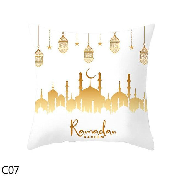Black Gold Decor Pillow Case Ramadan Cushion Cover Pattern Decorative Cushion Pillowcase Stylish Pillow Home Decor Pillowcover