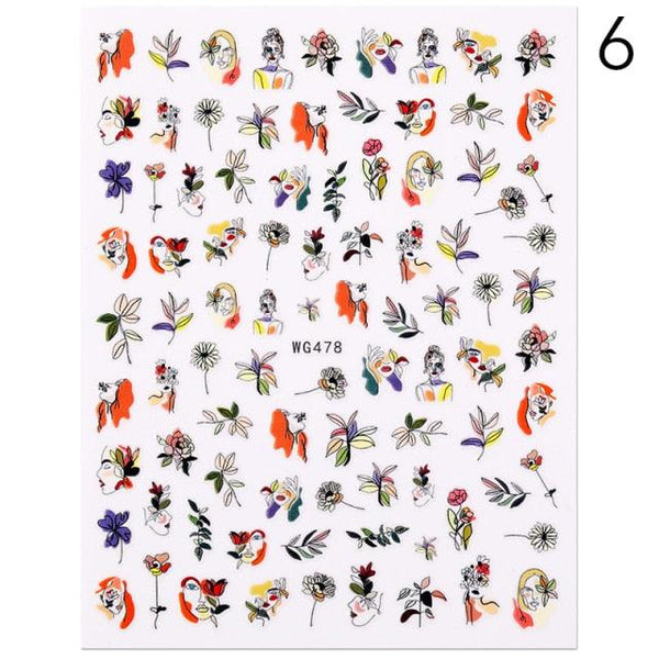 Alphabet Love Shaped  Pattern 3D Nail Stickers Slider Valentine Day Decals Foil For Love Nail Art Decoration Pop Art Nail Stickers Sexy Girl Designs Comics Water Transfer Decals Manicure Lips Nail Art Decorations Slider Nail Art Stickers