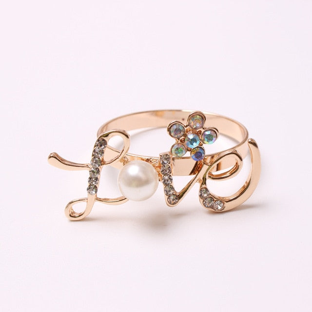 Love Rhinestone Napkin Holder Set