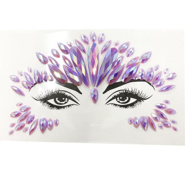 3D Makeup Tattoo Face Gems Glitter Face Jewels Crystal Stickers Face Glitter for Festival Carnival Party