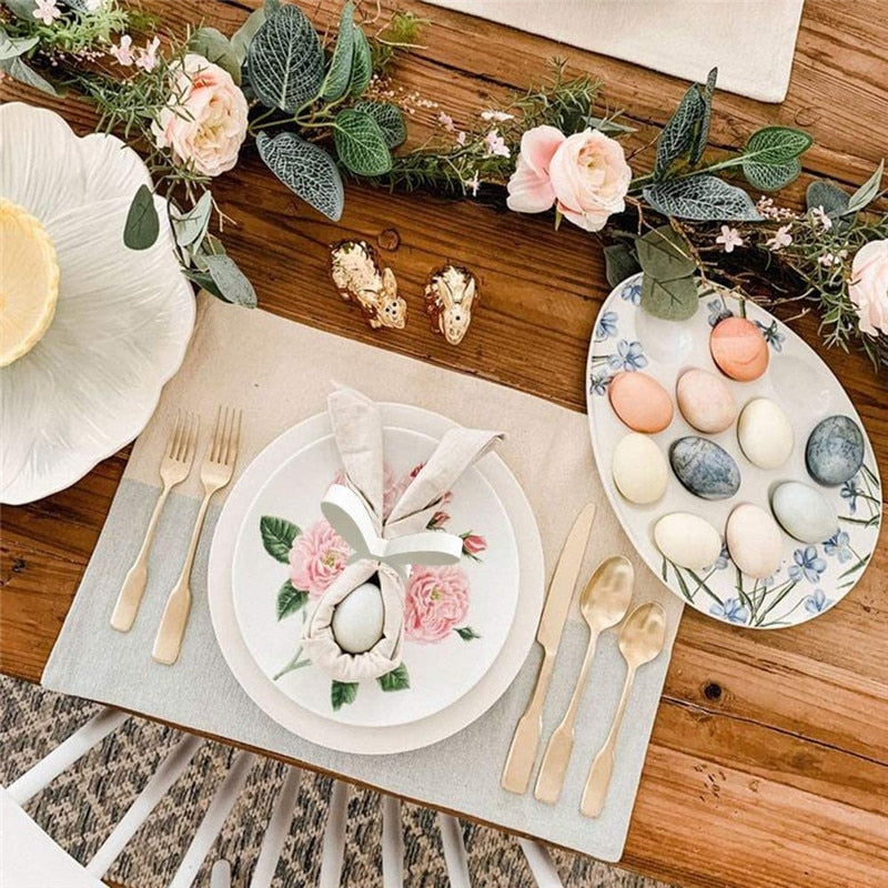 Easter Bunny Napkin Ring Set