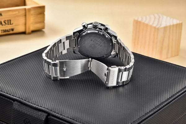 New Men Luxury Watches Leather Strap Waterproof Sport Quartz Chronograph Military Watch Men Clock