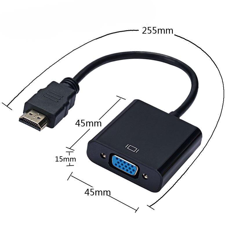 HD 1080P HDMI Compatible To VGA Adapter Converter Cable Gold-Plated HDMI to VGA Adapter For Laptop TV To Projector Display HDTV