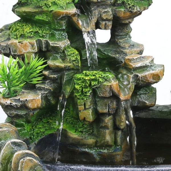 Feng Shui Bonsai Waterfall Indoor Fountain With Fog & LED