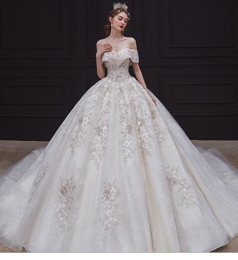 Luxury Wedding Dress Sweetheart Bridal Gown EDW234