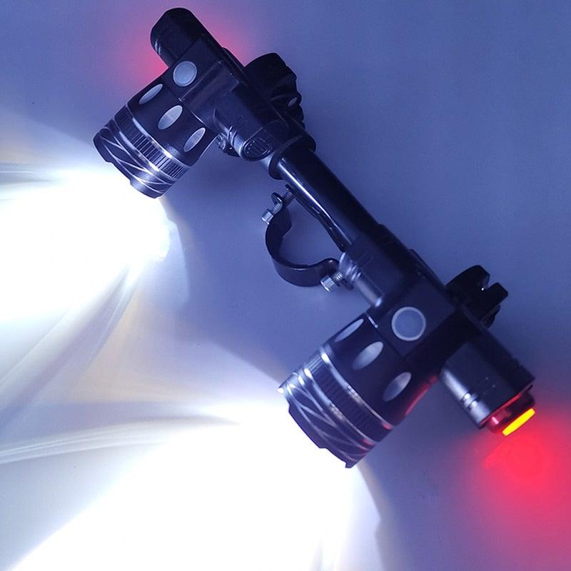 LED Headlight For Bike Electric Scooter USB Rechargeable LED Light Front Lamp High Lumens Brightness Bicycle Light Front With Strong Battery Portable Waterproof Flashlight For Night Cycling