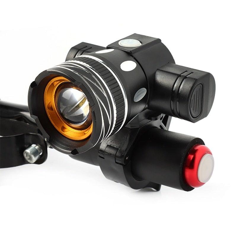 LED Headlight For Bike Electric Scooter USB Rechargeable LED Light Front Lamp High Lumens Brightness Bicycle Light Front With Strong Battery Portable Waterproof Flashlight For Night Cycling