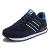 Blue Mens Casual Shoes Comfortable Sneakers Artificial Leather Male Spring Flats Trainers Outdoor Mens Casual Sports High Quality Sneaker Sport Walking Fashion Sneakers - Blue / 39