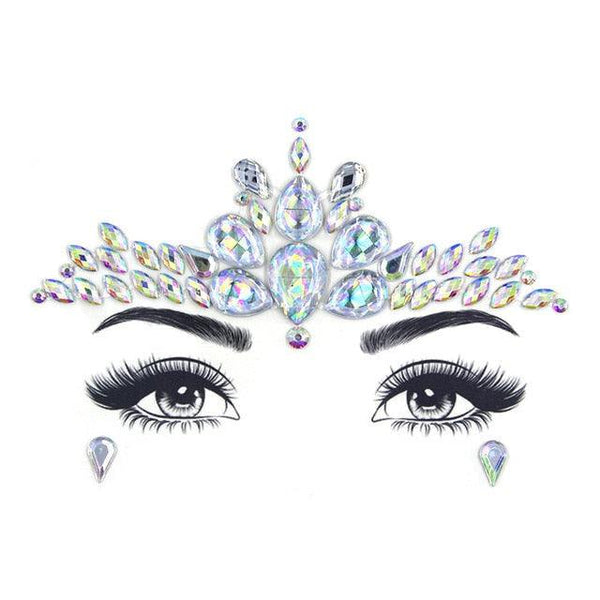 23 Sets Glitter Face Jewels Sticker Temporary Party Face Makeup Tattoo Face Gems Glitter Face Jewels Crystal Stickers For Womens