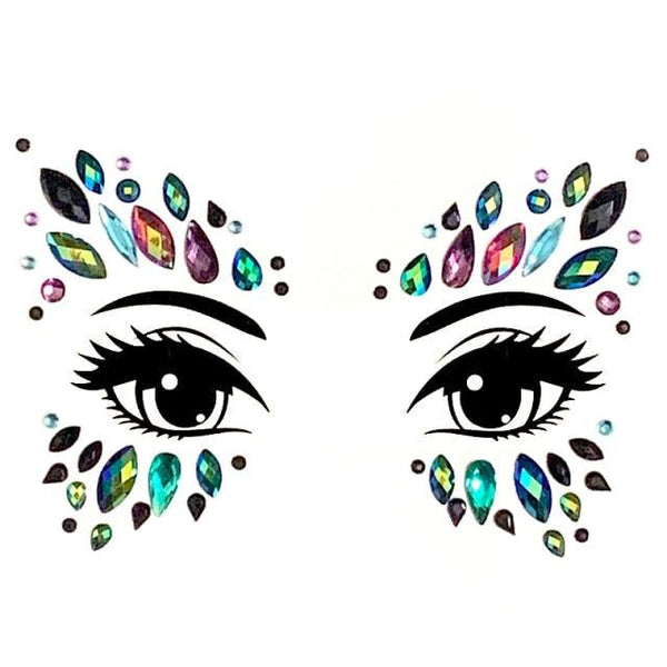 23 Sets Glitter Face Jewels Sticker Temporary Party Face Makeup Tattoo Face Gems Glitter Face Jewels Crystal Stickers For Womens