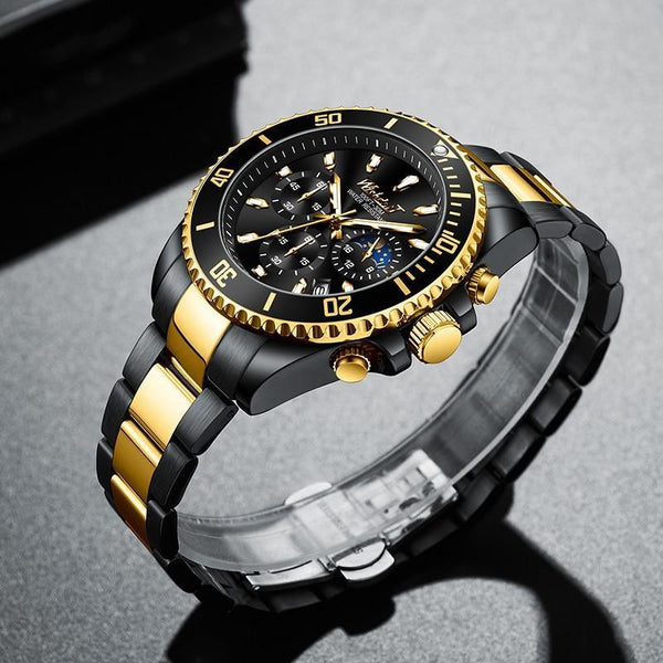 TREND New Men's Elegant Watch Waterproof And Scratch Resistant Stylish Stainless Steel Durable Wrist Watch