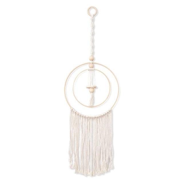 Handmade Wall Art Home Wall Decor Woven Hanging Tapestry Tassel Wind Chimes Wall Hanging Ornaments  Hand Macrame Wall  For Wall Wedding Living Room Gallery Patio Apartment Yard Decor