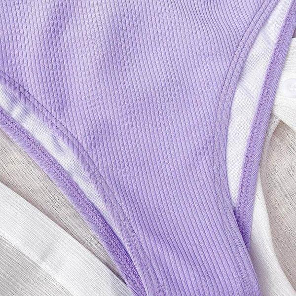 Swimwear Women Swimsuit Push Up Bikinis Fashion Women's Solid Color Bikini Pad Swimwear Swimsuit Beachwear Set Triangle Bikini Bathing Suits