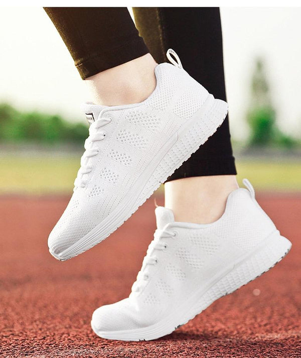 Sport Women Casual Shoes Fashion Breathable Walking Mesh Flat Sneakers Women Gym Vulcanized Tenis Walking Shoes Breathable Lightweight Casual Comfort Fashion Sneaker