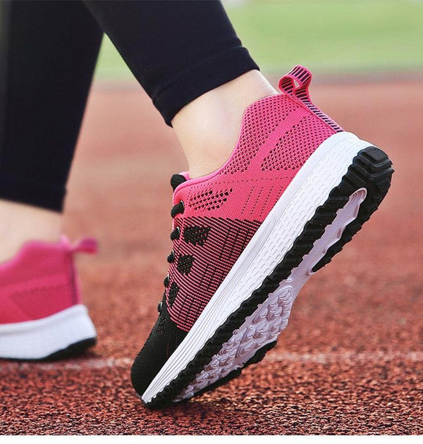 Sport Women Casual Shoes Fashion Breathable Walking Mesh Flat Sneakers Women Gym Vulcanized Tenis Walking Shoes Breathable Lightweight Casual Comfort Fashion Sneaker