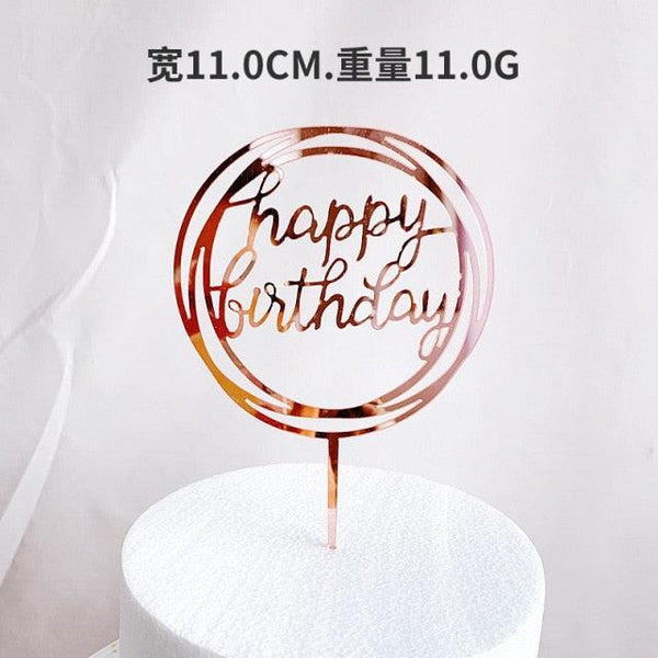 Acrylic One Cake Topper Top Cake One Cake Topper Birthday Cake Topper Double Sided For Anniversaries And Parties  Birthday Party Cupcake Toppers Flags Wedding Baby Shower Supplies Lovely Baking Dessert Decorations
