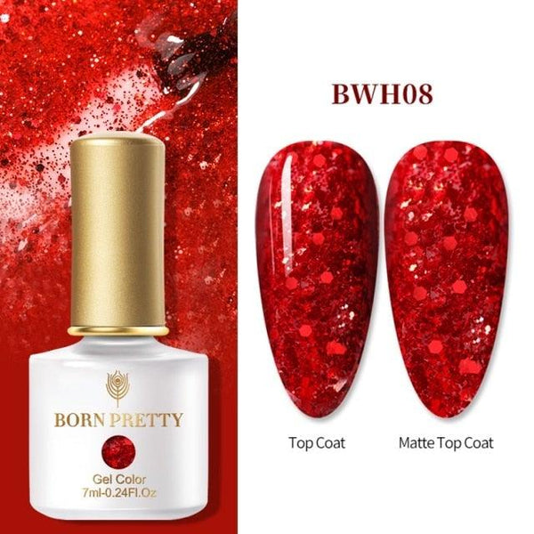 2021 New Womens Colorful Nail Gel Polish Modern Glitter Pink Purple UV Diamond Stylish Design Nail Colors Gel