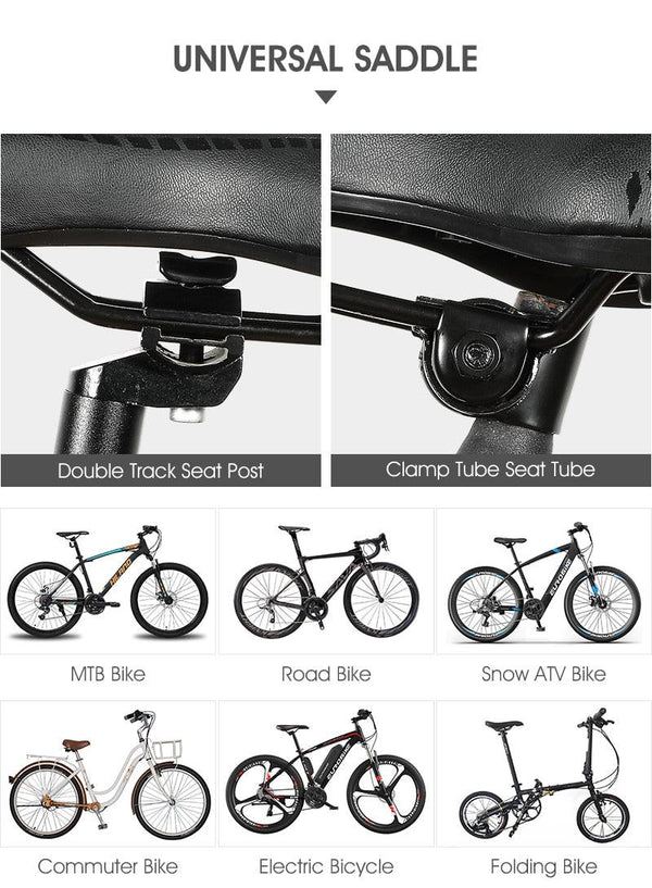 Bike Saddle Mountain Road Bike Seat PU Leather Gel Filled Cycling Cushion Comfortable Shockproof Bicycle Saddle Seat Cushion For Men Comfort Bike Saddle Anti-Slip Bicycle Saddle Waterproof Bicycle Seat For Mountain Bike Seat