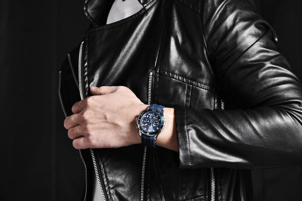 Black Multifunctional Sport Men Watches Luxury Quartz Watches Fashion Chronograph Stylish Elegant Comfortable Watch For Men