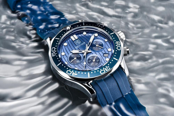 Black Multifunctional Sport Men Watches Luxury Quartz Watches Fashion Chronograph Stylish Elegant Comfortable Watch For Men