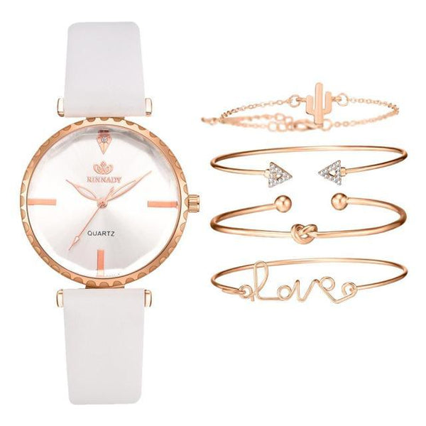 Elegant Style Fashion Womens Watch Luxury Leather Band Analog Quartz Wrist Watch Women Dress Leather Band Thin Minimalist Casual Simple Dress Analog Quartz Wristwatch